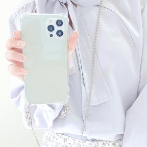 チェーンストラップ付 TPU クリア iPho...の詳細画像4