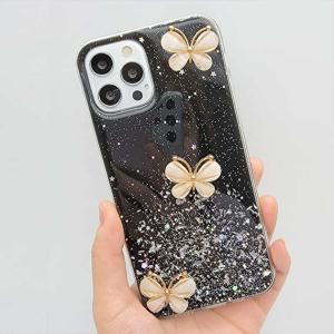 iPhoneケース グリッター バタフライモチ...の詳細画像5