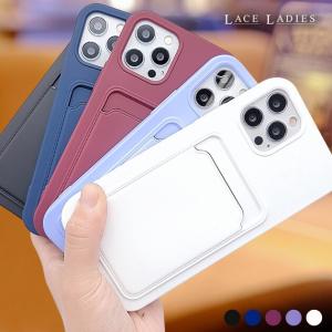 カードポケット付き カード収納 iPhoneケース スマホ カバー シリコン iPhone 12 Pro Max iPhone 12