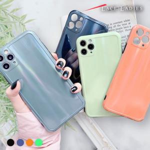 オーロラカラー 光る ミラー メタリック グラデーション iPhoneケース スマホ カバー シリコン iPhone 12 Pro