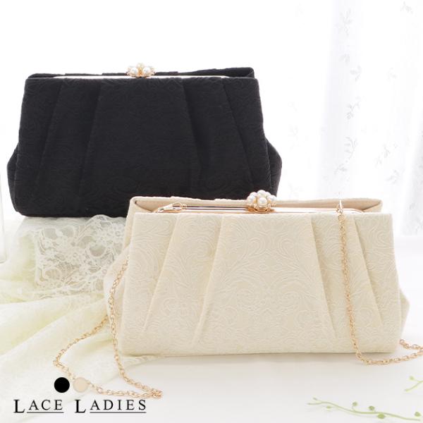 ジャガード がま口 パーティーバッグ ハンドバッグ クラッチバッグ ショルダーバッグ レディース パ...