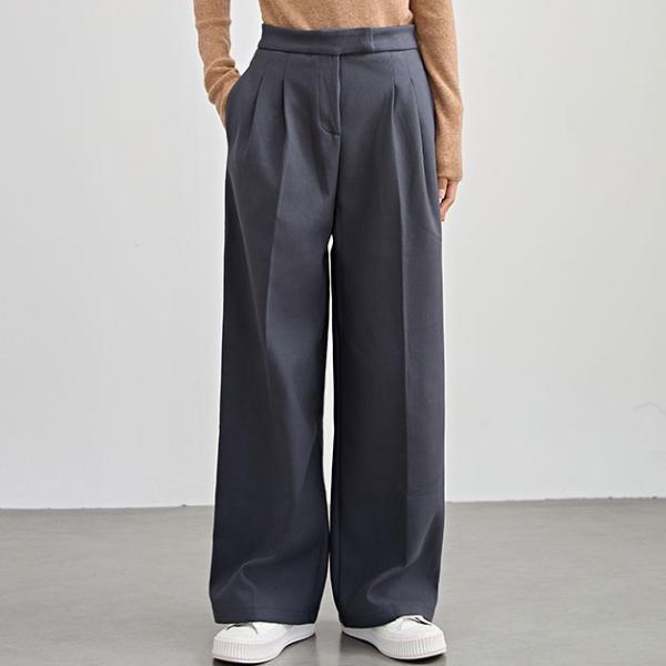 裏起毛 ハイウエスト センタープリーツ ワイド パンツ 女性 レディース ボトム ズボン 秋 冬 保...