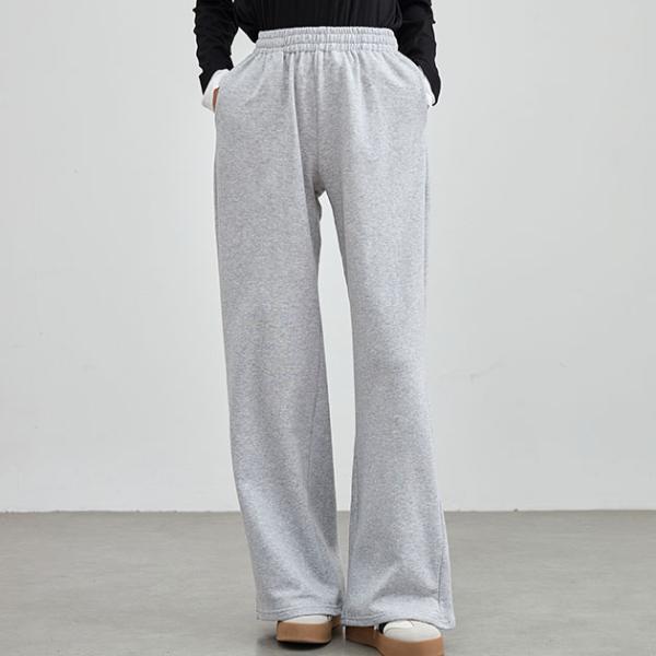 ソリッドカラー ウエスト イージー フレア パンツ 女性 レディース メンズライク ユニセックス ボ...