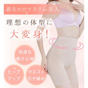 超薄 補正 くびれ ハイウエスト ガードル ブ...の詳細画像2