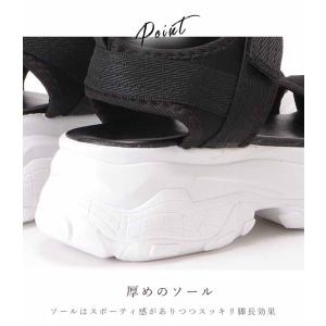 スポーツサンダル 厚底スポーツ ベルクロ メッ...の詳細画像1