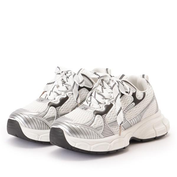 メッシュ ベース 厚底 ナンバー スニーカー 女性 レディース ユニセックス メンズライク 靴 シュ...