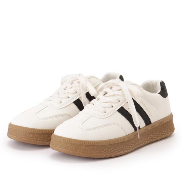 配色 ライン 厚底 コート スニーカー 女性 レディース ユニセックス メンズライク 靴 シューズ ...