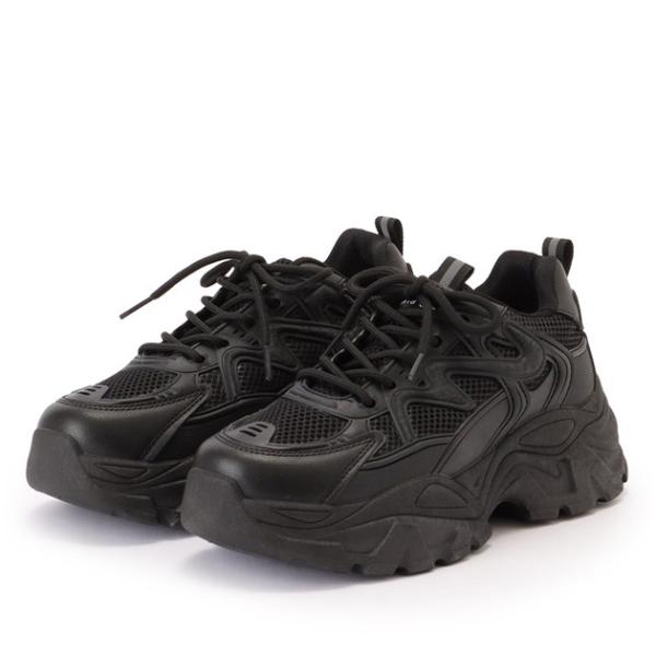 プルストラップ付き ボリューム メッシュ 厚底 スニーカー 女性 レディース ユニセックス メンズラ...