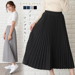 ウエストゴム プリーツ ロングスカート マキシ丈...の商品画像