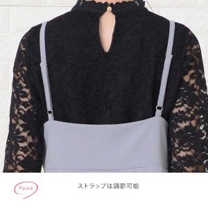 キャミプリーツワンピース ロングワンピース ノ...の詳細画像3