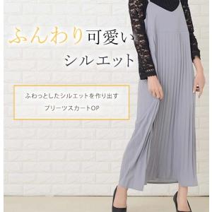 キャミプリーツワンピース ロングワンピース ノ...の詳細画像4