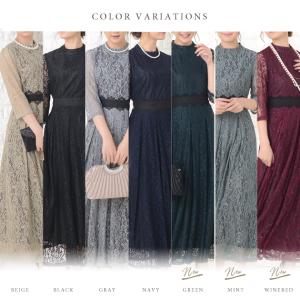パーティードレス ロングワンピース 総レース ...の詳細画像1