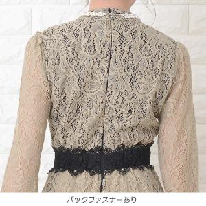 パーティードレス ロングワンピース 総レース ...の詳細画像3