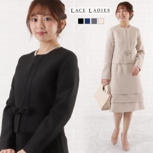 ワンピース ジャケット セレモニースーツ 2点セット セットアップ 入学式 卒業式 ママ ベージュ ブラック グレー パーティードレス ワンピース