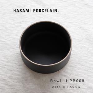 波佐見焼 北欧 HASAMI PORCELAIN ハサミポーセリン M ボウル ブラック HPB008 14.5cm サラダボウル カレー皿