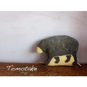tomotake トモタケ 動物クッション 月の輪ぐま インテリア