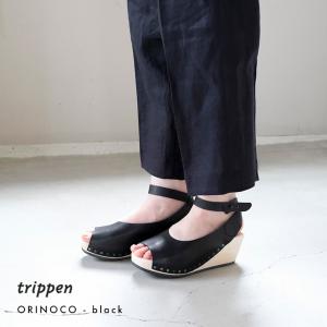 trippen（トリッペン） レザー アンクルストラップ ウッドソール