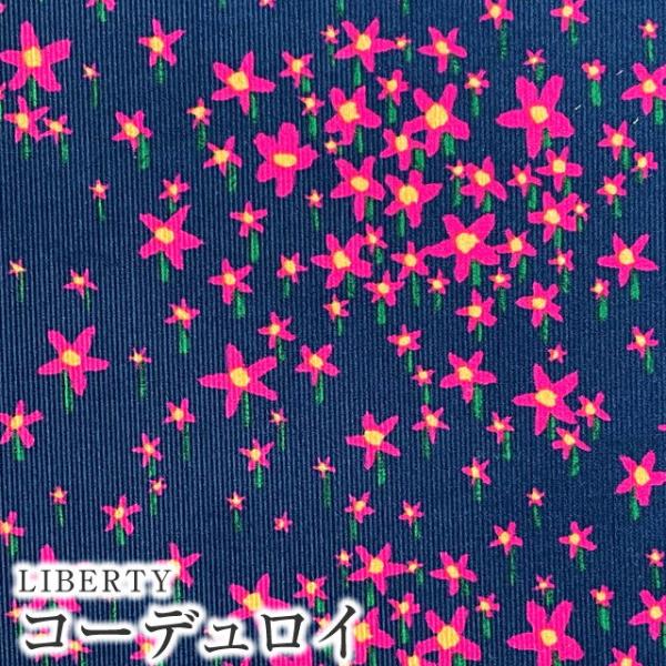 LIBERTYリバティプリント コーデュロイ(コール天)生地＜Starry Night＞(スターリー...