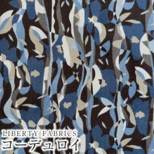 LIBERTYリバティプリント コーデュロイ(コール天)生地＜Nayra＞(ナイラ)【ネイビー】3634205-J24B