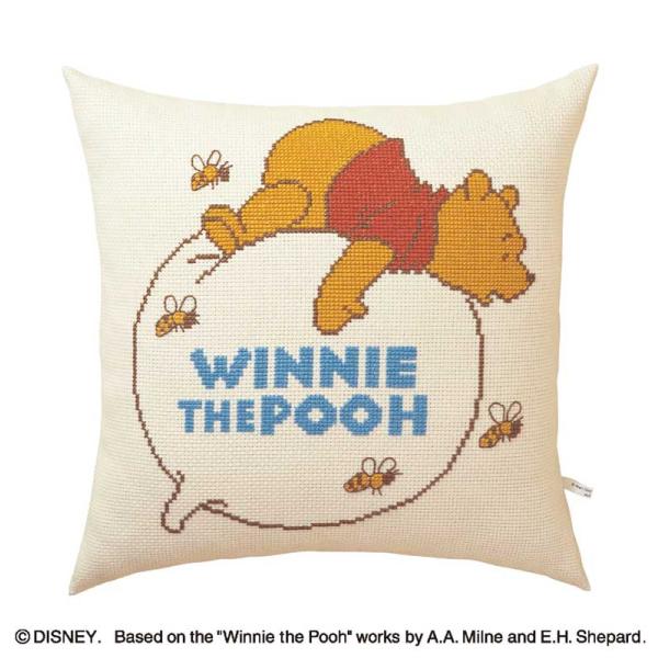 クロスステッチクッションキット「風船にのるプー 」プーさん ディズニー オリムパス 5892