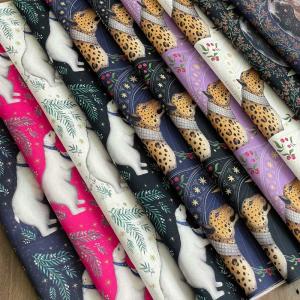 Catherine Rowe Designs キャサリンロウカットクロスセット(選べる3枚セット)国産80サテン生地＜Moon Hares＞＜Leopards＞＜Polar Bear＞CUT-Catherine