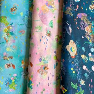 yukiemonユキエモン「パズル」 60ローン生地デジタルプリント ピンク