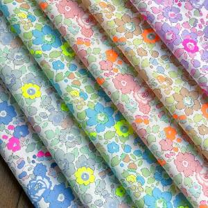 LIBERTYリバティプリント 国産タナローン生地【2022SS Neon Liberty】カットクロスセット6枚入り＜Betsy＞(ベッツィー)L-Neon-Betsy