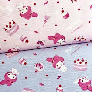◇ キャラクター 生地 布 クロミ （ マイメロディ )（ ピンク系 ) 柄