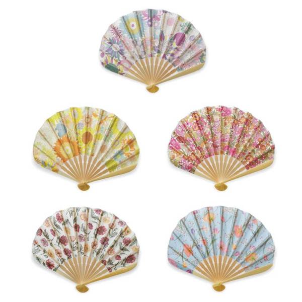 LIBERTYリバティプリントを使ったシェル型扇子(スモールスザンナ・エクスポージャー・マーガレット...