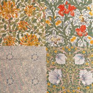 V&A William Morris ウィリアムモリス シーチング生地＜Morris Mosaic＞(モリスモザイク)【ベージュ】VA10031S-D