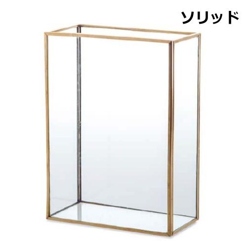 花瓶 フラワーベース フレームフラワーベース ソリッド ガラス ブラス 角型 ゴールド 22579 ...