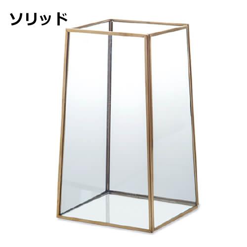 花瓶 フラワーベース フレームフラワーベース ソリッド ガラス ブラス 角型 ゴールド 22581 ...