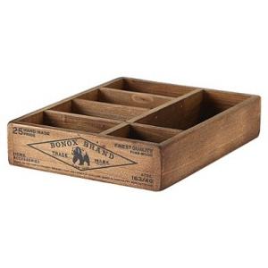 DULTON ダルトン アンティーク風 ウッデン オーガナイザー ボックス WOODEN ORGANIZER BOX CH14-H501NT｜merci-p