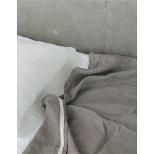 fog linen work フォグリネンワーク リネンウォッシュワッフルタオルケット　グレー  夏 ブランケット リネン ファブリック ひざ掛け リネン リネン100％