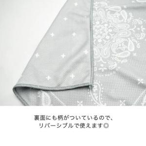 クールタオル 冷感 UV対策 ペイズリー 水で...の詳細画像3