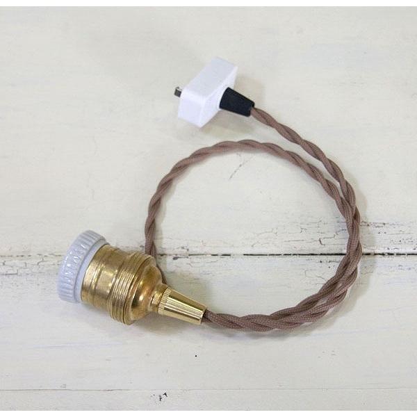 HS2167 照明パーツ  ホームステッド ペンダント E26用 ブラウン 60cm バルブ 裸電球...