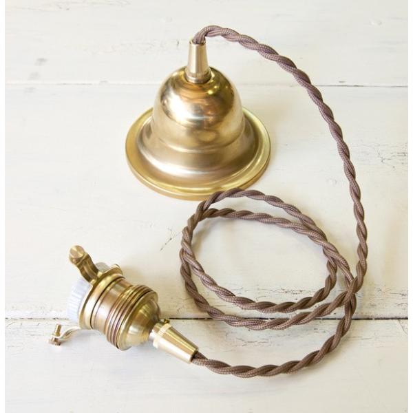 ホームステッド ペンダント E26用 BR 100cm　ブラウンコード シーリングカバー付 灯具 H...