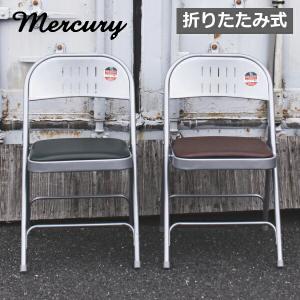 マーキュリー ルディングチェア オリーブ mercury 折りたたみ椅子 カラー パイプ椅子 おしゃれ スチール オフィス テレワーク デスク フォールディング｜merci-p
