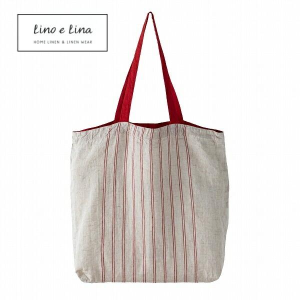 バッグ デュオ ナチュラル レッド B212 リーノエリーナ Lino e Lina リネン A4サ...