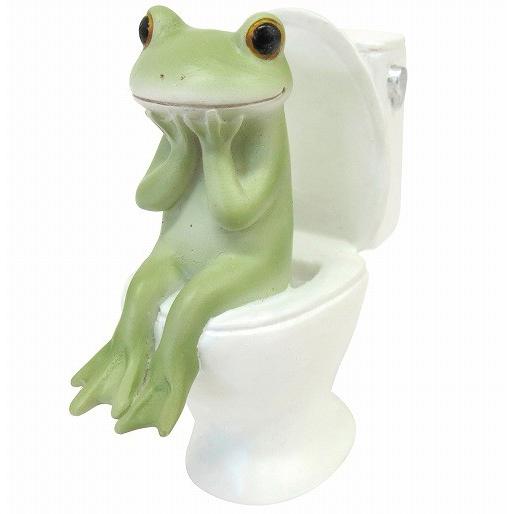 Copeau コポー トイレとカエル トイレ トイレット  小物 オブジェ カエル 置き物 置物 オ...