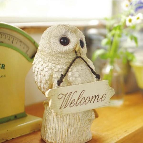 ウェルカムアウル ウェルカムオーナメント アニマル ふくろう フクロウ 梟 不苦労 owl KH-6...