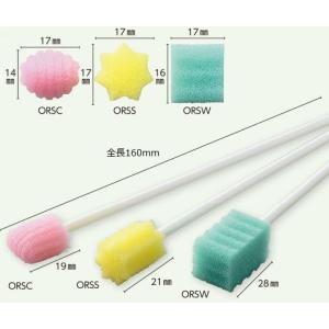 ナビ助の 口腔ケアスポンジ ピンク 17x14...の詳細画像1