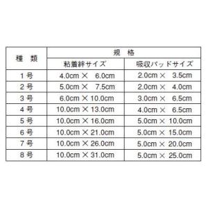 シルキーポアドレッシング 6号 粘着部サイズ1...の詳細画像2