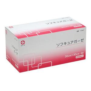ソフキュアガーゼ 30cmｘ30cm 4折 200枚入 17347 不織布ガーゼ 1箱 白十字【返品...