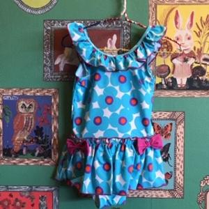 50％ＯＦＦ　SALE　セール　Caldia　カルディア　 女の子　ワンピース水着　ブルー　 春夏新...