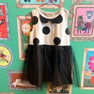 SALE　セール　FORTYONE　 フォーティワン　 ドット×チュールワンピース　　子供服　女の子...