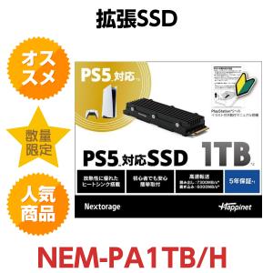 ネクストレージ PS5 拡張SSD NEM-PA1TB/H [1TB]　Nextorage ヒートシンク付 M.2 2280 PCIe4.0 NVMe