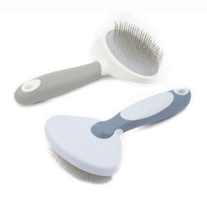 スリッカーブラシ ペット用ブラシ コーム付き 先玉付き 犬用 ネコ用