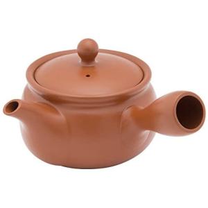 常滑焼3-195間宮 20号袋形無地深蒸急須 AM-T098 (20号(360ml))