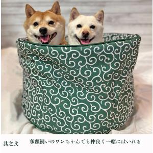 犬ベッド 犬 洗える mamemochi 唐草...の詳細画像4